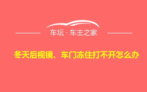 冬天后视镜、车门冻住打不开怎么办