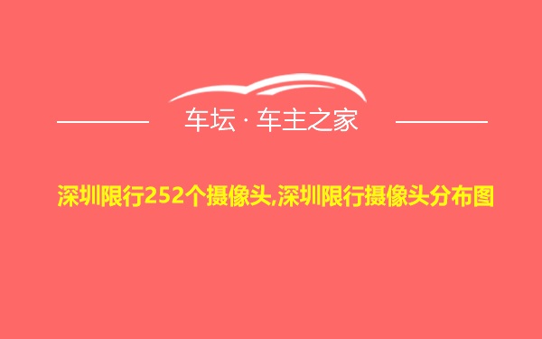 深圳限行252个摄像头,深圳限行摄像头分布图