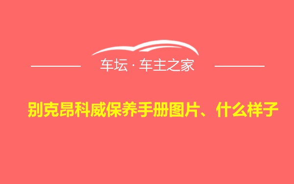 别克昂科威保养手册图片、什么样子