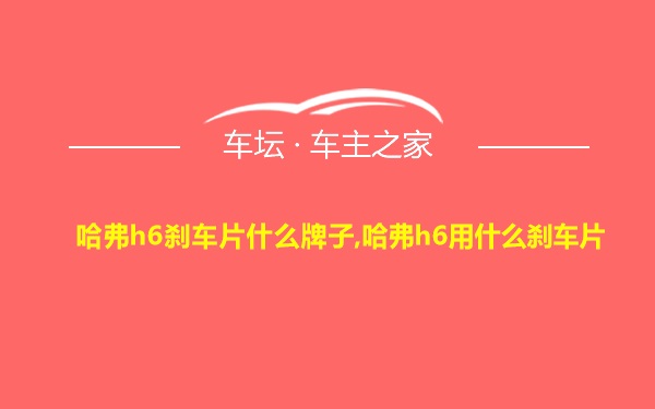 哈弗h6刹车片什么牌子,哈弗h6用什么刹车片