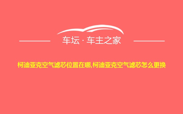 柯迪亚克空气滤芯位置在哪,柯迪亚克空气滤芯怎么更换