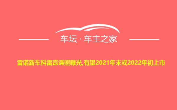 雷诺新车科雷嘉谍照曝光,有望2021年末或2022年初上市