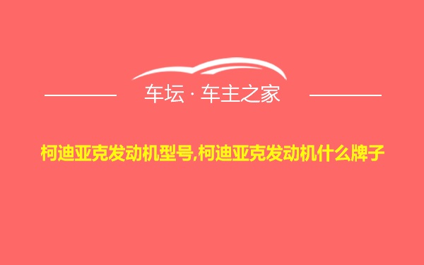 柯迪亚克发动机型号,柯迪亚克发动机什么牌子