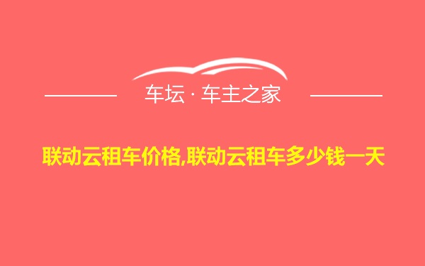 联动云租车价格,联动云租车多少钱一天