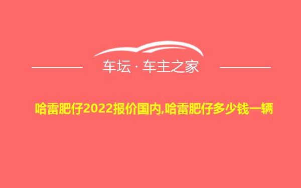 哈雷肥仔2022报价国内,哈雷肥仔多少钱一辆