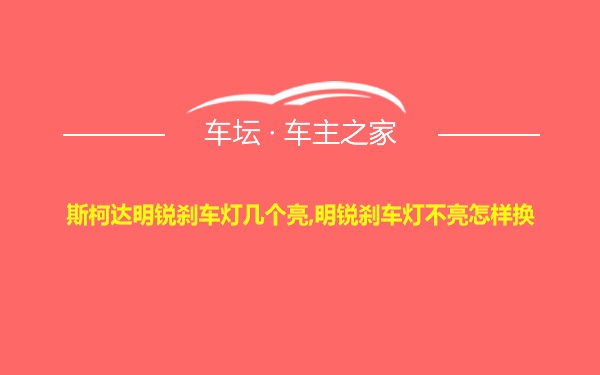 斯柯达明锐刹车灯几个亮,明锐刹车灯不亮怎样换