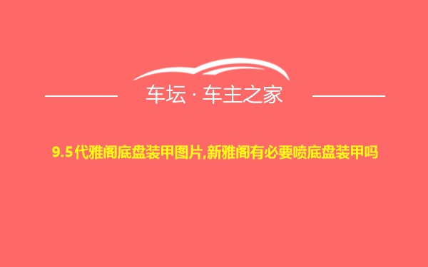 9.5代雅阁底盘装甲图片,新雅阁有必要喷底盘装甲吗