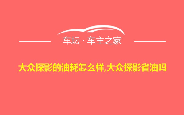 大众探影的油耗怎么样,大众探影省油吗