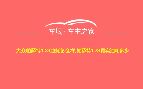 大众帕萨特1.8t油耗怎么样,帕萨特1.8t真实油耗多少