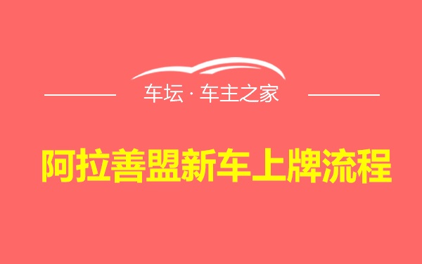 阿拉善盟新车上牌流程