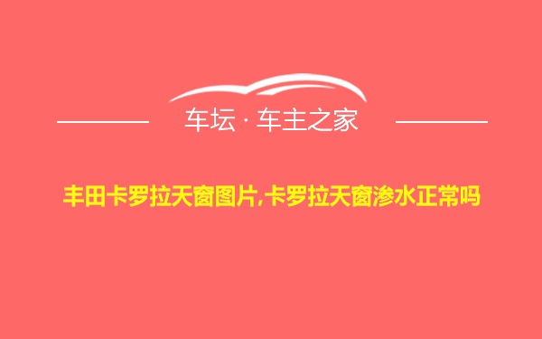 丰田卡罗拉天窗图片,卡罗拉天窗渗水正常吗