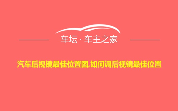 汽车后视镜最佳位置图,如何调后视镜最佳位置