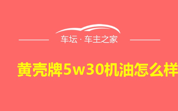 黄壳牌5w30机油怎么样