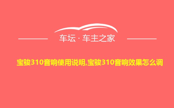 宝骏310音响使用说明,宝骏310音响效果怎么调