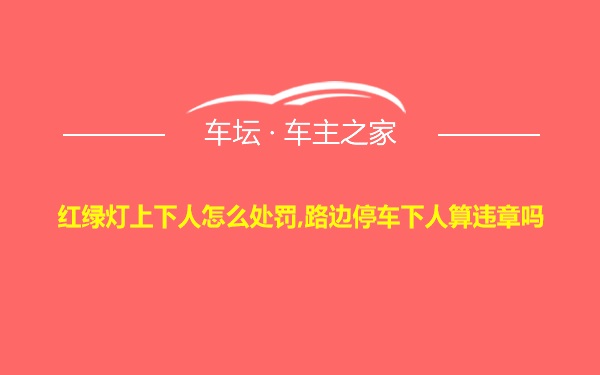 红绿灯上下人怎么处罚,路边停车下人算违章吗