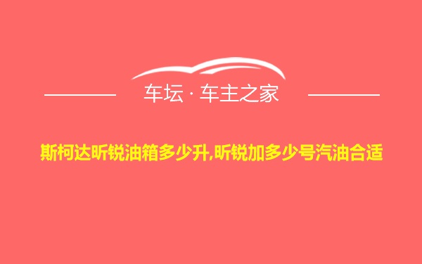 斯柯达昕锐油箱多少升,昕锐加多少号汽油合适