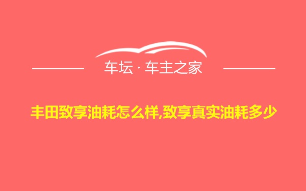 丰田致享油耗怎么样,致享真实油耗多少