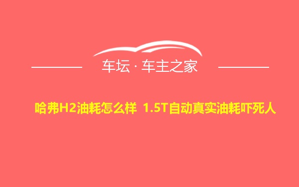 哈弗H2油耗怎么样 1.5T自动真实油耗吓死人