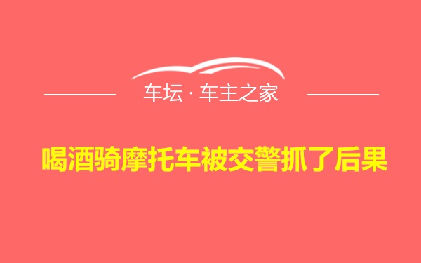 喝酒骑摩托车被交警抓了后果