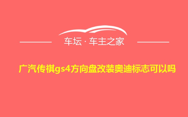 广汽传祺gs4方向盘改装奥迪标志可以吗