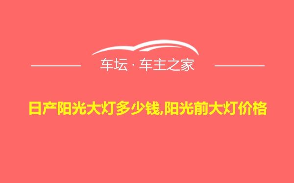 日产阳光大灯多少钱,阳光前大灯价格