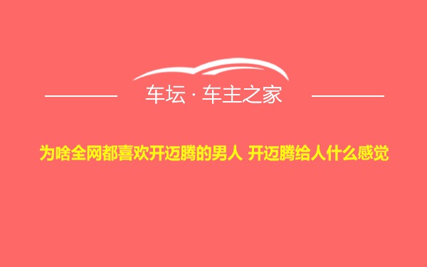 为啥全网都喜欢开迈腾的男人 开迈腾给人什么感觉