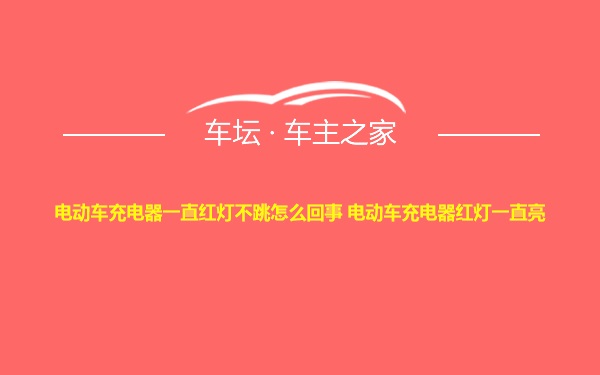 电动车充电器一直红灯不跳怎么回事 电动车充电器红灯一直亮