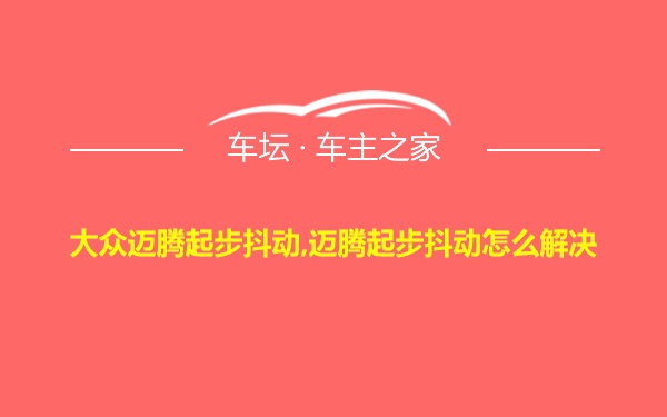 大众迈腾起步抖动,迈腾起步抖动怎么解决