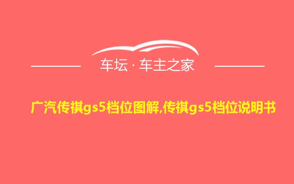 广汽传祺gs5档位图解,传祺gs5档位说明书