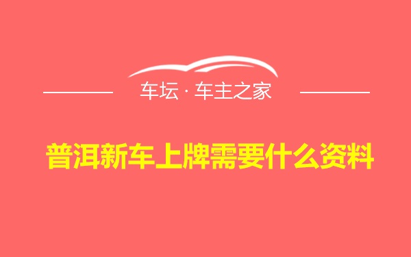 普洱新车上牌需要什么资料