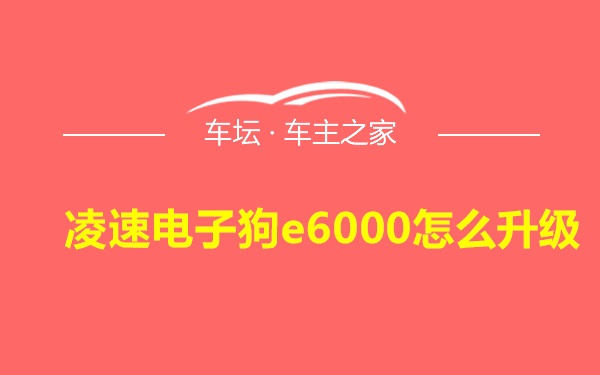 凌速电子狗e6000怎么升级