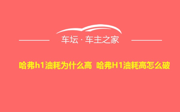 哈弗h1油耗为什么高 哈弗H1油耗高怎么破