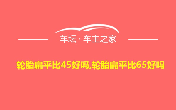 轮胎扁平比45好吗,轮胎扁平比65好吗