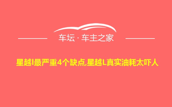 星越l最严重4个缺点,星越L真实油耗太吓人