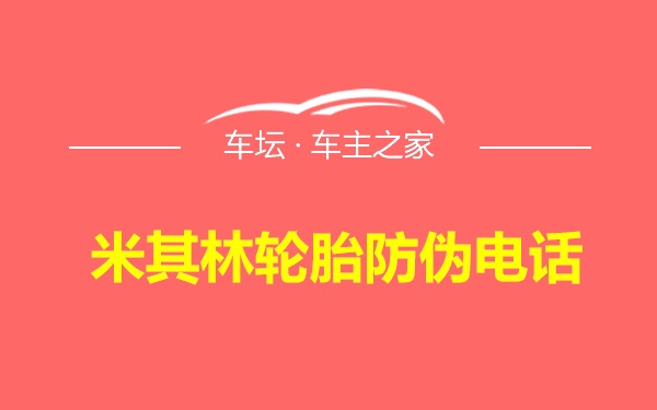 米其林轮胎防伪电话