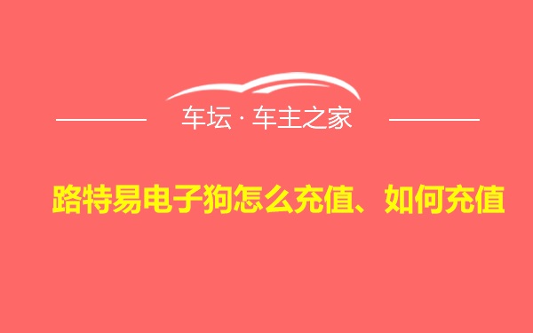 路特易电子狗怎么充值、如何充值