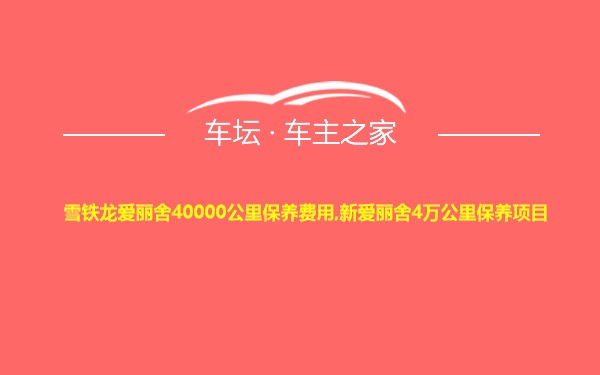 雪铁龙爱丽舍40000公里保养费用,新爱丽舍4万公里保养项目