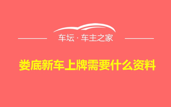 娄底新车上牌需要什么资料