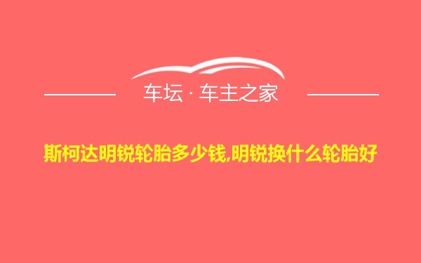 斯柯达明锐轮胎多少钱,明锐换什么轮胎好