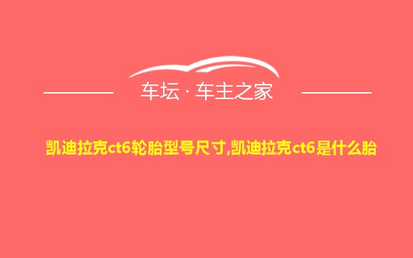 凯迪拉克ct6轮胎型号尺寸,凯迪拉克ct6是什么胎