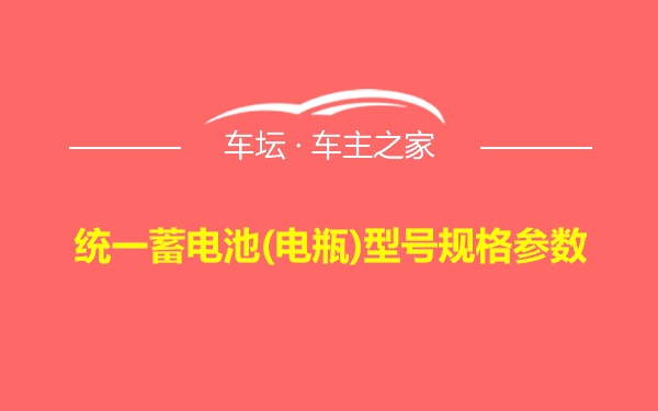 统一蓄电池(电瓶)型号规格参数