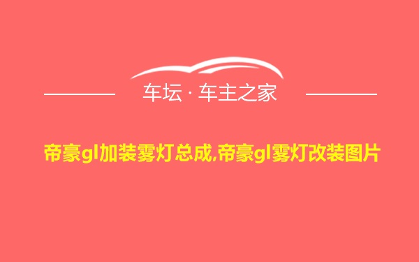 帝豪gl加装雾灯总成,帝豪gl雾灯改装图片