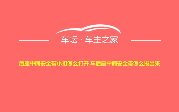 后座中间安全带小扣怎么打开 车后座中间安全带怎么拔出来