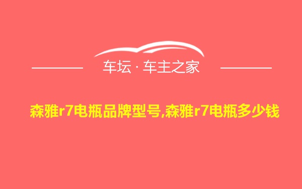 森雅r7电瓶品牌型号,森雅r7电瓶多少钱