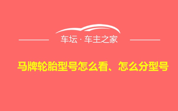 马牌轮胎型号怎么看、怎么分型号