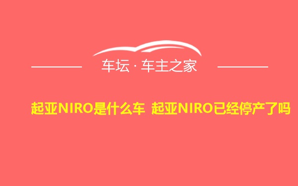 起亚NIRO是什么车 起亚NIRO已经停产了吗