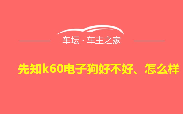 先知k60电子狗好不好、怎么样