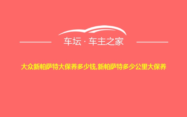 大众新帕萨特大保养多少钱,新帕萨特多少公里大保养