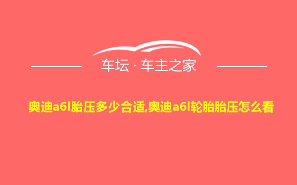 奥迪a6l胎压多少合适,奥迪a6l轮胎胎压怎么看