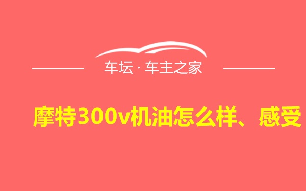 摩特300v机油怎么样、感受